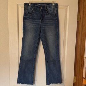 American Eagle Outfitters High Rise Crop Flare Jeans
